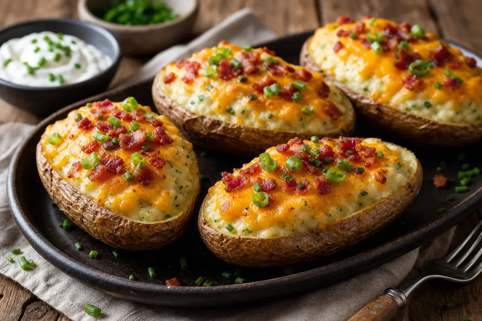 Image for: Cheesy Twice-Baked Potatoes