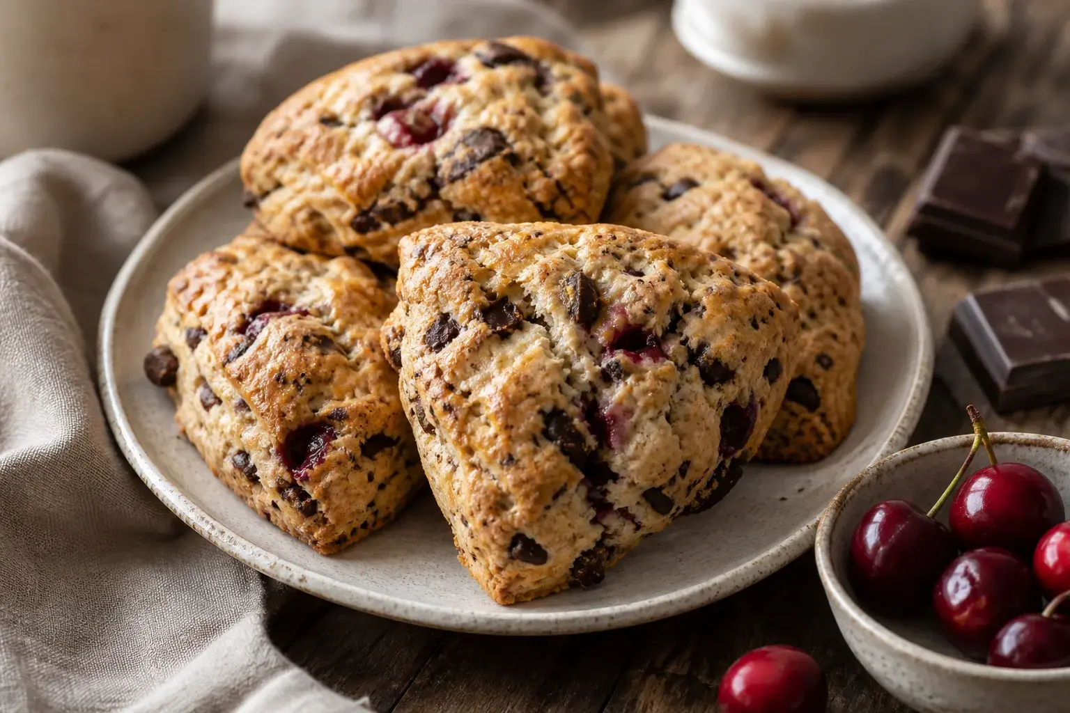 Image for: Chocolate and Cherry Scones by David Burtka
