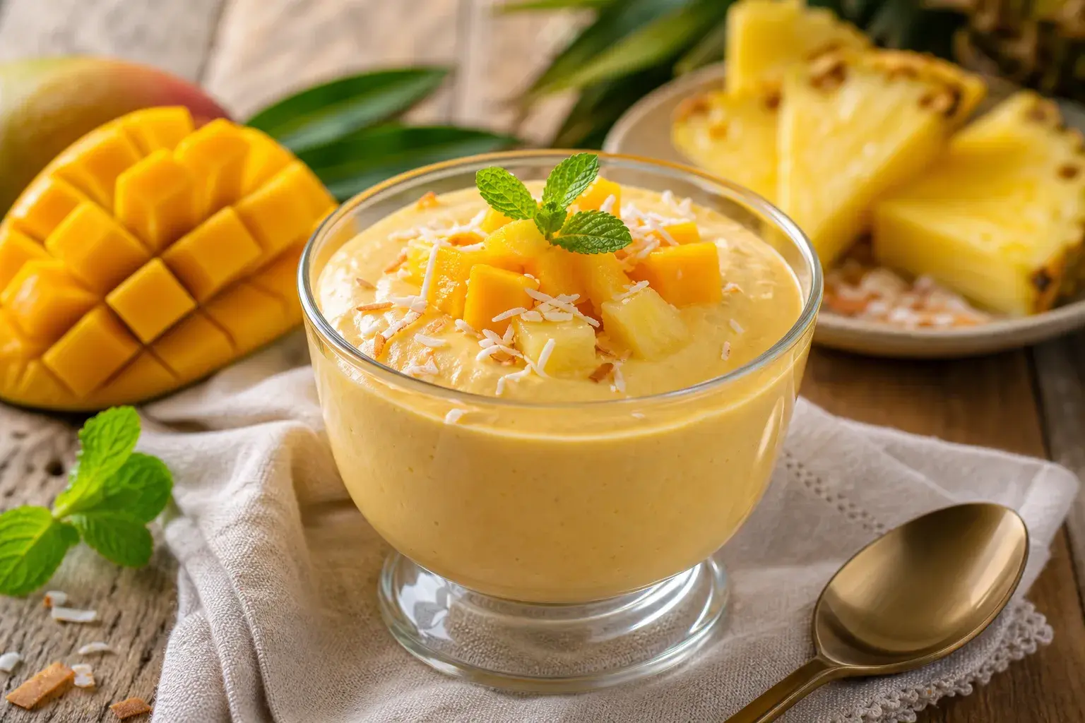 Image for: Exquisite Vegan Mango & Pineapple Mousse