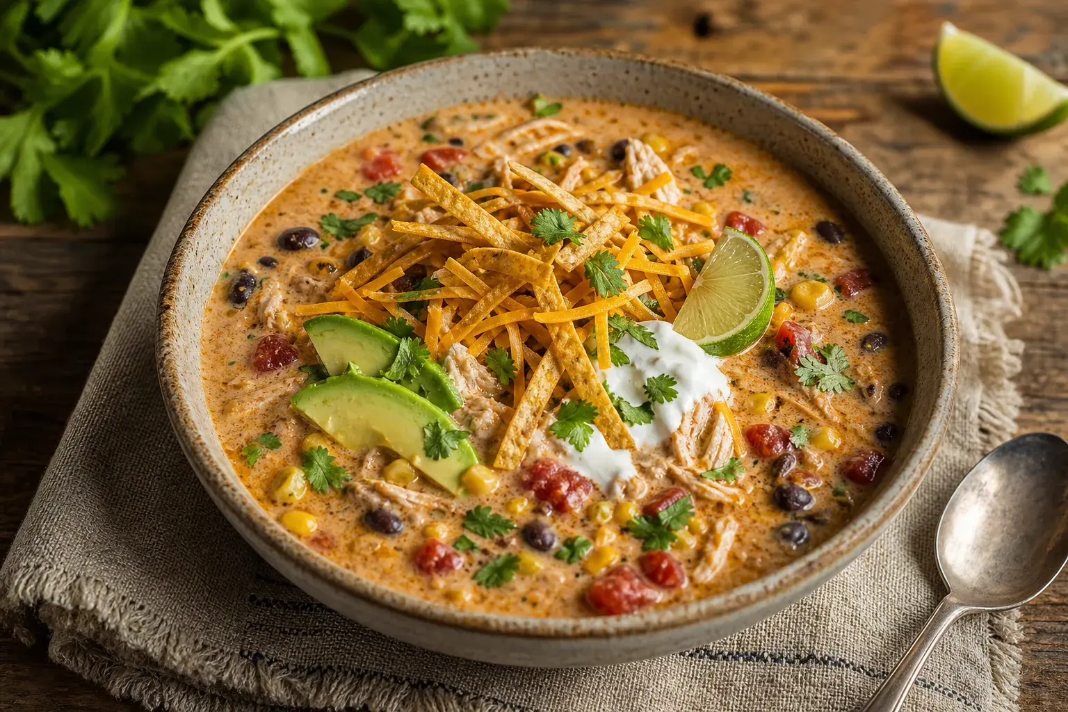 Image for: Creamy Chicken Taco Soup
