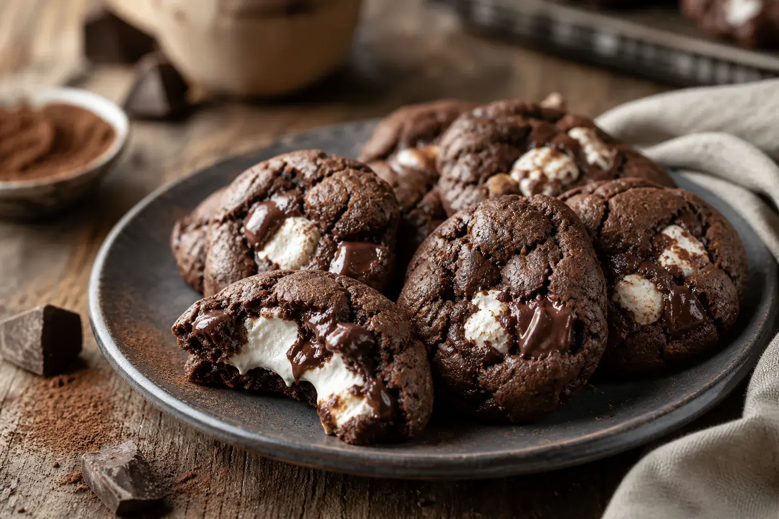 Image for: Decadent Chocolate Marshmallow Drop Cookies