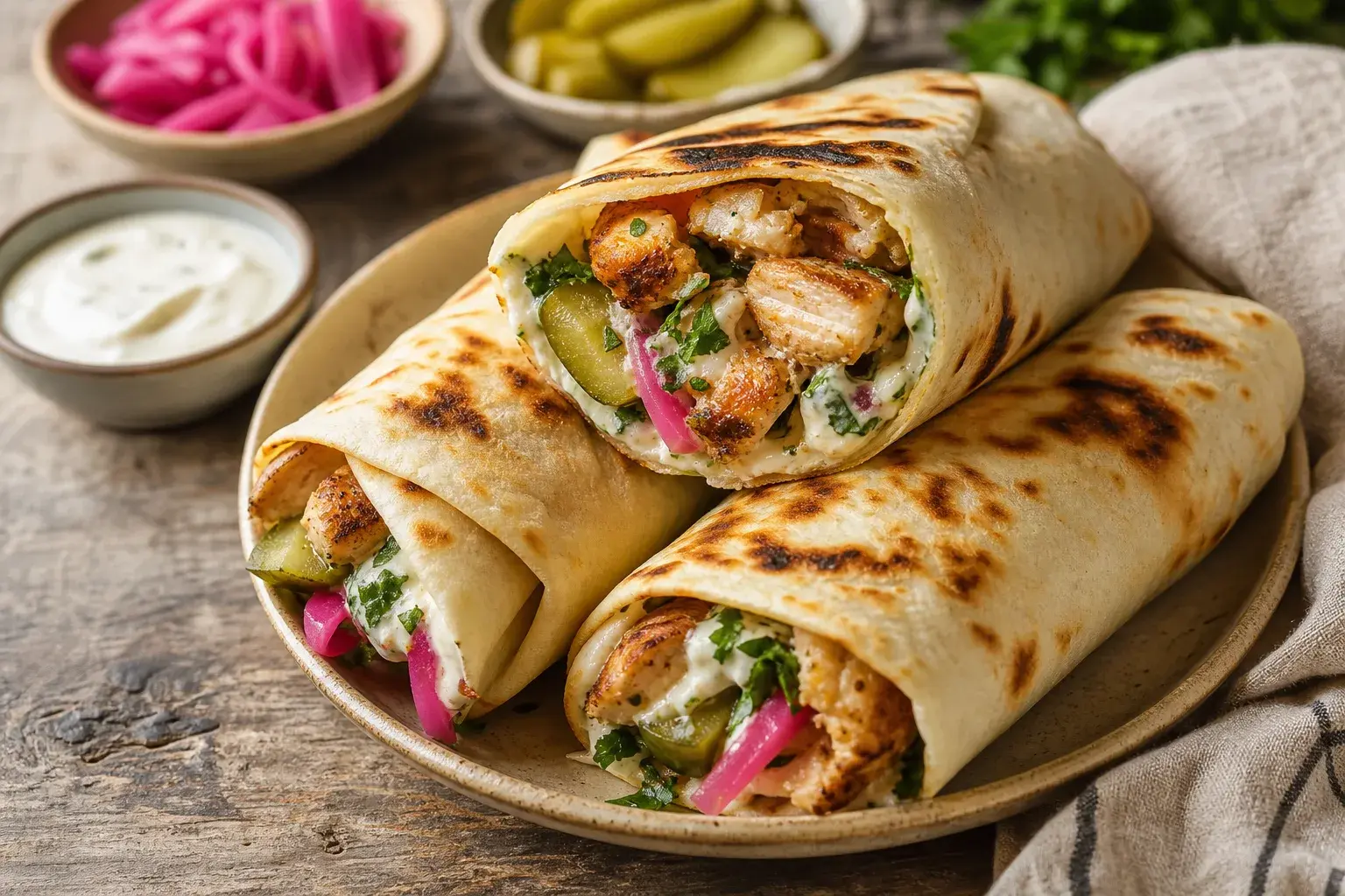 Image for recipe: Chicken Shawarma Wraps