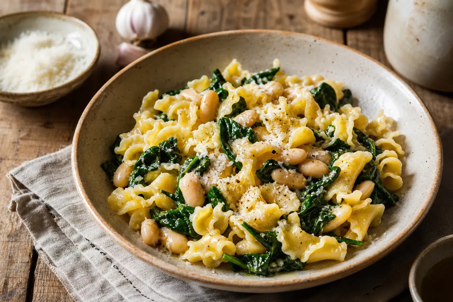 Image for: Elegant Campanelle with Spinach and Cannellini Beans