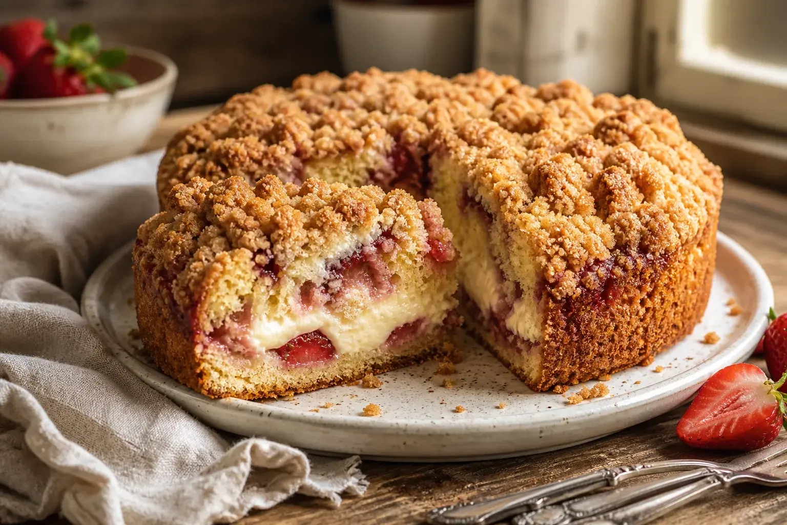 Image for: Decadent Strawberry Cream Cheese Coffee Cake