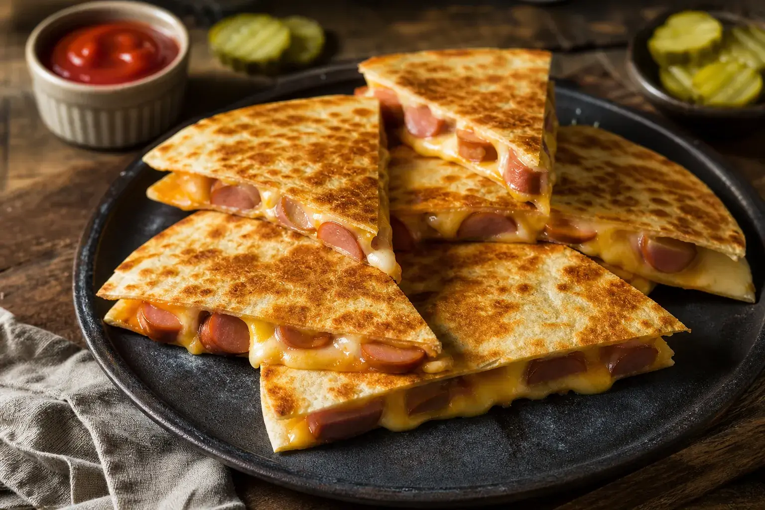 Image for: Hot Dog Cheese Quesadillas