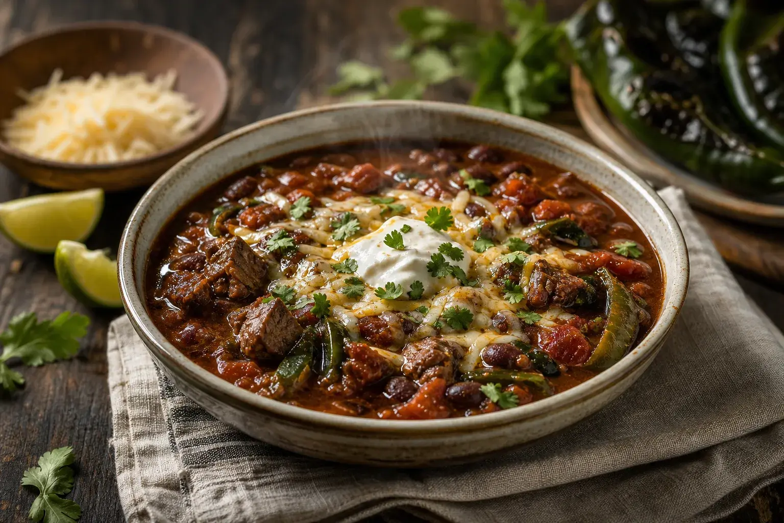 Image for: Chef's Roasted Poblano Steak Chili