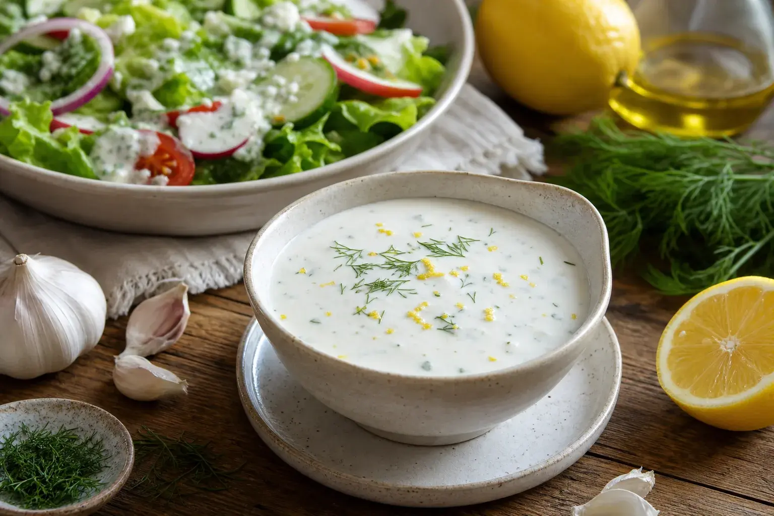 Image for: Creamy Lemon-Garlic Buttermilk Dressing