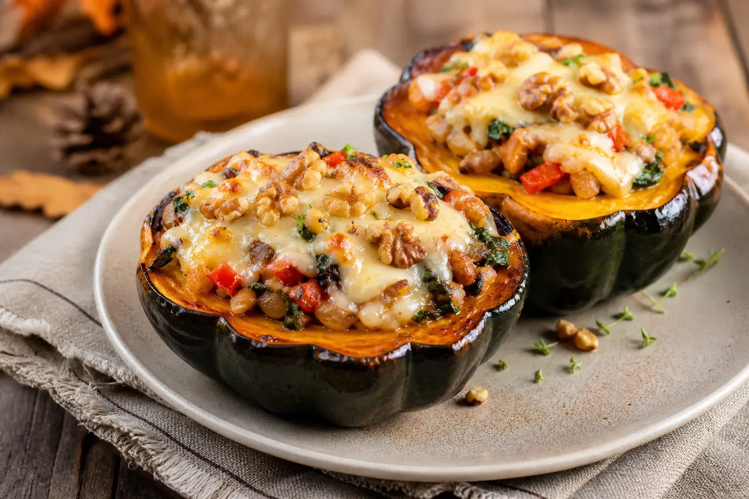 Image for: Savory Cheesy Stuffed Acorn Squash