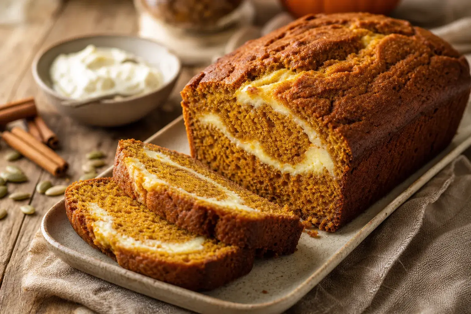 Image for: Cream Cheese Swirl Pumpkin Bread