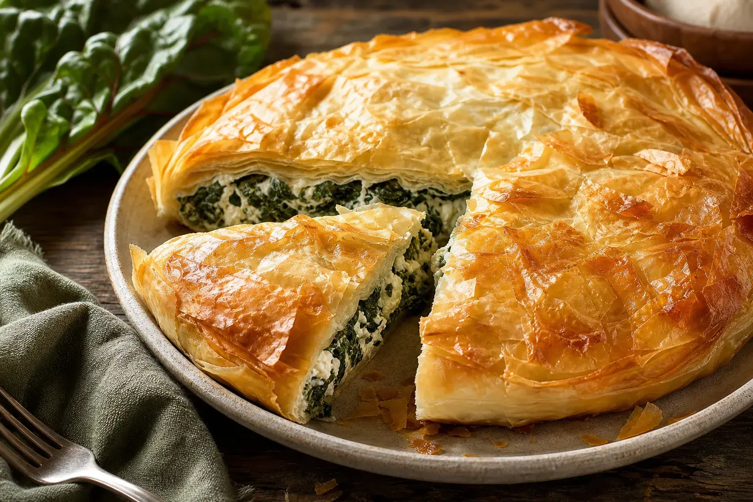 Image for: Harvest Swiss Chard and Cheese Pie