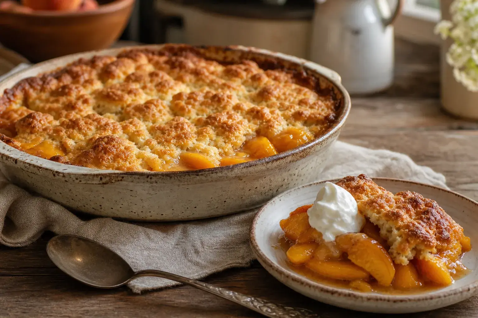 Image for: Honey Peach Cobbler