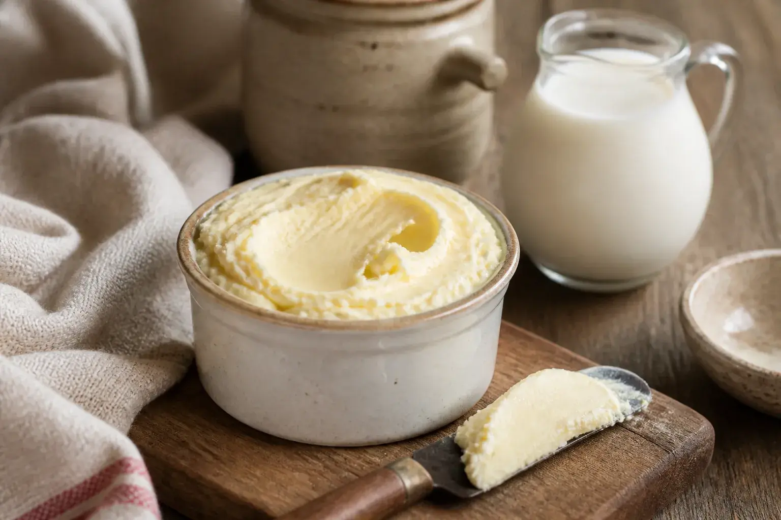 Image for recipe: Homemade Sheep and Cow's Milk Cultured Butter and Buttermilk