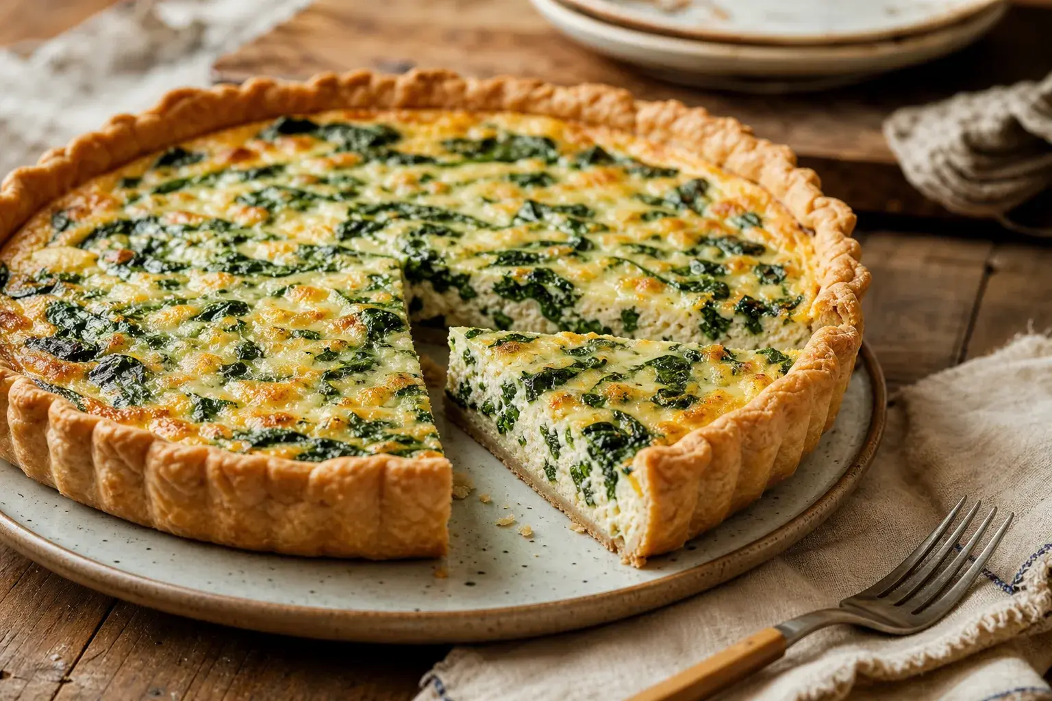 Image for: Eggless Tofu Spinach Quiche