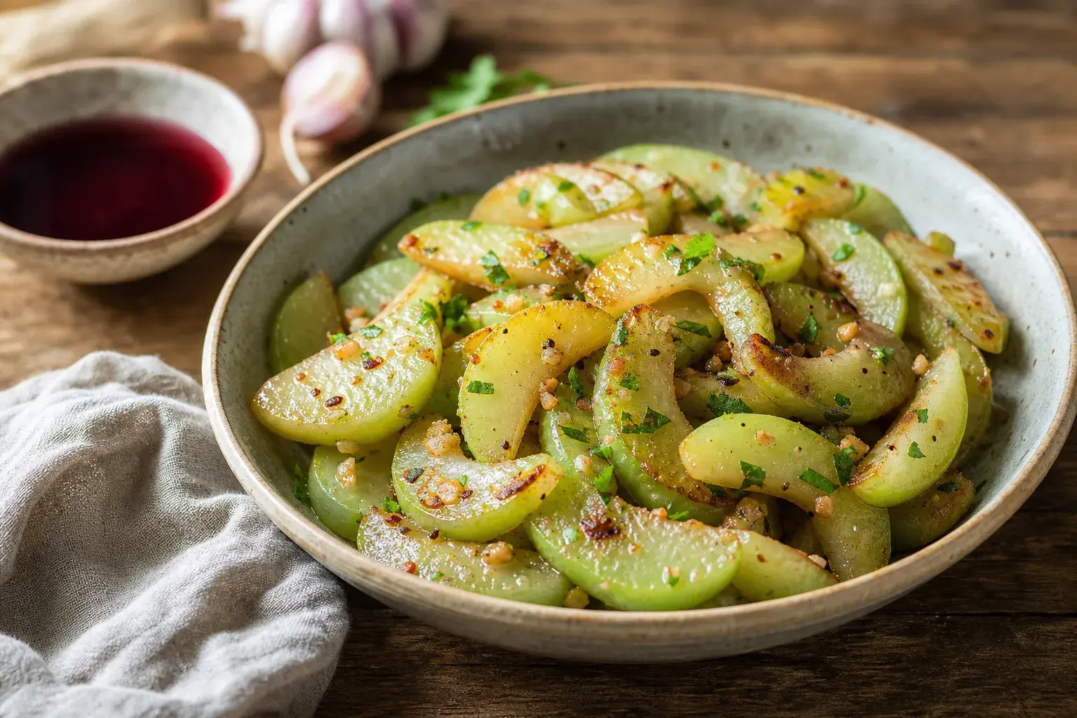 Image for: Sautéed Chayote Squash with Red Wine Vinegar