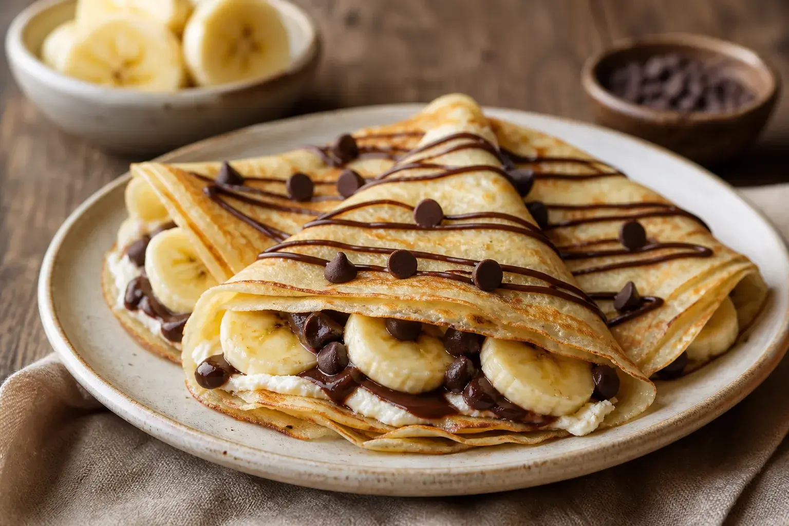 Image for: Decadent Chocolate Banana Crepes