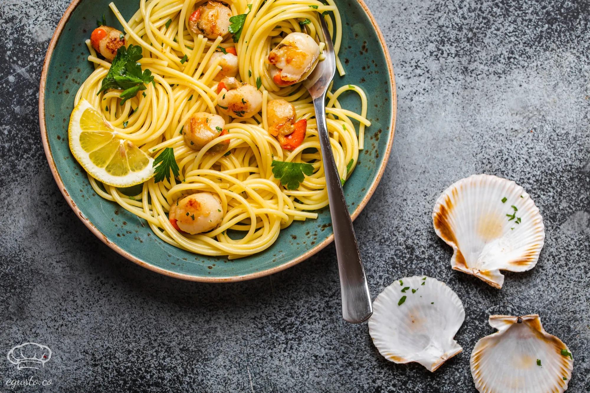 Image for: Scallop Linguine with Lemon Butter Mustard Sauce