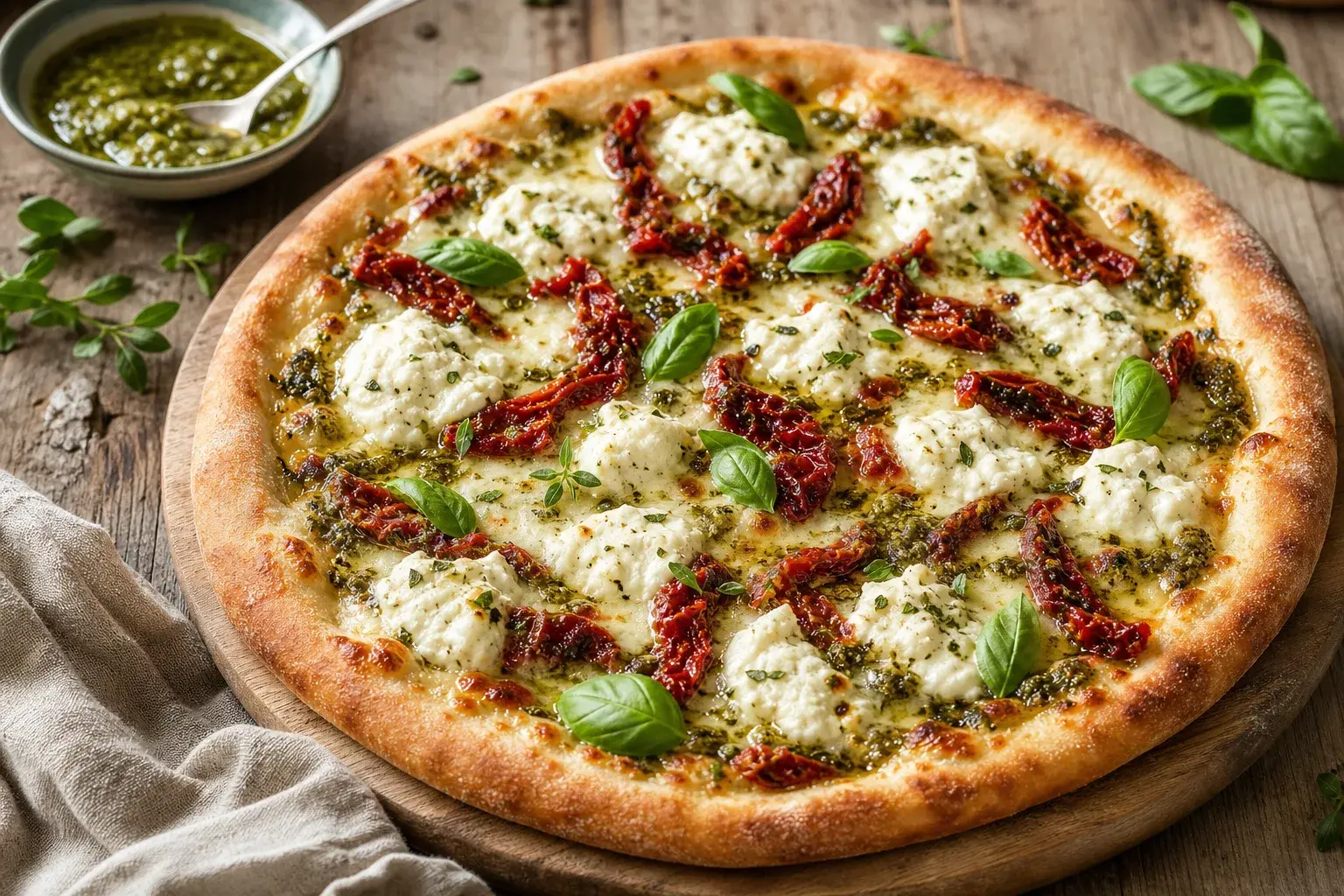 Image for: Boursin Cheese and Sun-Dried Tomato Pizza
