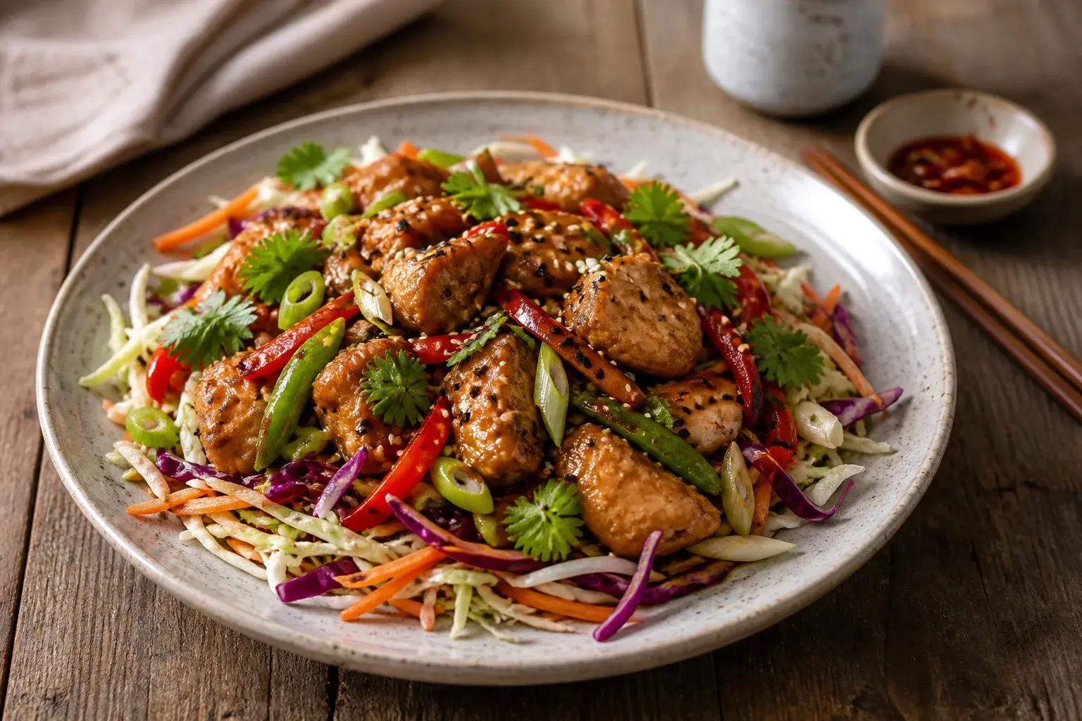 Image for: Exquisite Chinese Stir-Fry with Crunchy Slaw