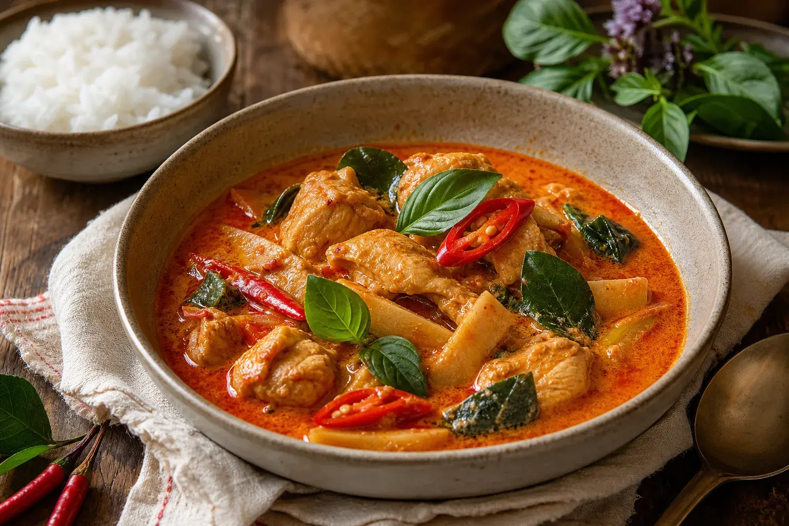 Image for: Authentic Thai Red Chicken Curry