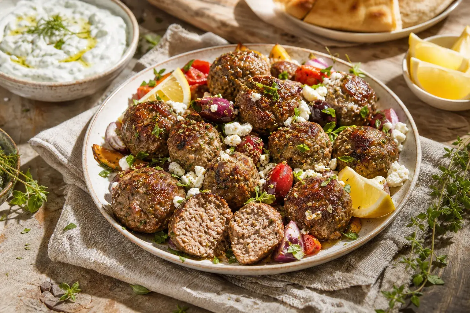 Image for: Greek Style Meatballs with a Twist
