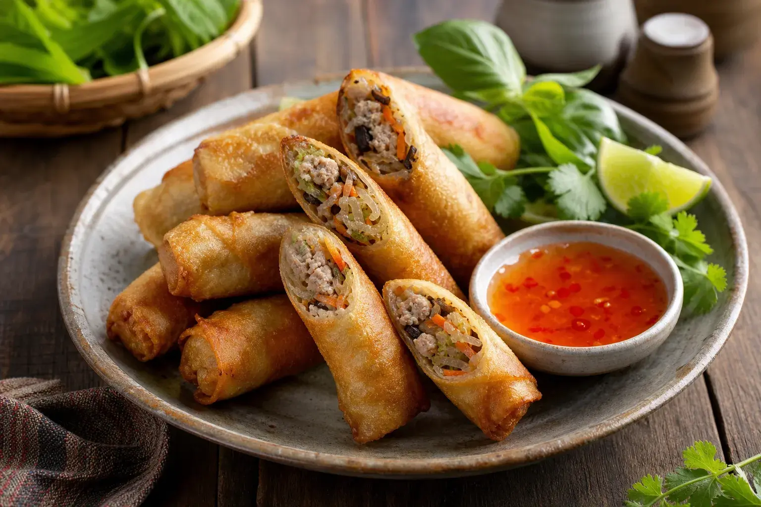 Image for: Thai Fried Spring Rolls (Pa Pia Tod)